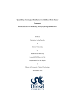 Quantifying neurological risk factors in childhood brain tumor treatment: practical scales for predicting neuropsychological outcomes