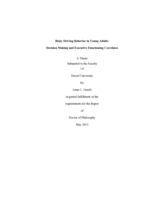 Risky driving behavior in young adults: decision making and executive functioning correlates