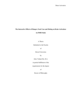 The interactive effects of hunger, food cues and dieting on brain activation: an fMRI study