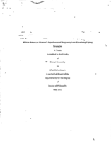African American women's experiences of pregnancy loss: examining coping strategies
