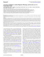 Air Toxics in Relation to Autism Diagnosis, Phenotype, and Severity in a U.S. Family-Based Study