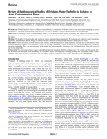 Review of Epidemiological Studies of Drinking-Water Turbidity in Relation to Acute Gastrointestinal Illness