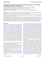 Confounding by Socioeconomic Status in Epidemiological Studies of Air Pollution and Health: Challenges and Opportunities
