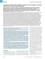 Occupation and Risk of Non-Hodgkin Lymphoma and Its Subtypes: A Pooled Analysis from the InterLymph Consortium