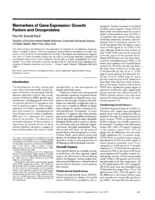 Biomarkers of Gene Expression: Growth Factors and Oncoproteins