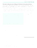 Priorities for development of research methods in occupational cancer
