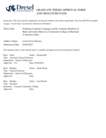 Exploring academic language and the academic identities of Black and Latino males in a community college in Maryland: a narrative study