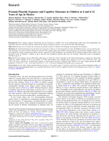 Prenatal Fluoride Exposure and Cognitive Outcomes in Children at 4 and 6-12 Years of Age in Mexico
