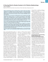 A growing role for gender analysis in air pollution epidemiology