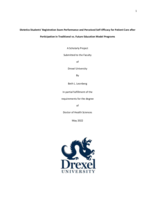 Dietetics students' registration exam performance and perceived self-efficacy for patient care after participation in traditional vs. future education model programs