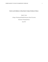 Barriers and facilitators to home-based cycling in Parkinson's disease