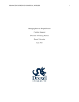 Managing stress in hospital nurses