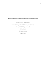 Program evaluation of a faith-based cardiovascular education intervention