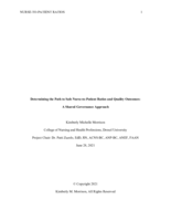 Determining the Path to Safe Nurse-to-Patient Ratios and Quality Outcomes: A Shared Governance Approach