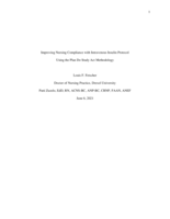 Improving Nursing Compliance with Intravenous Insulin Protocol: Using the Plan Do Study Act Methodology