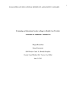 Evaluating an educational session to improve health care provider awareness of adolescent cannabis use