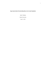 Improving exclusive breastfeeding rates in the Latina population