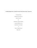 A Modified Delphi Study to Establish Essential Clinical Pharmacology Competencies