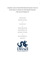 A quantitative analysis of national public health and preparedness frameworks and their impact on community and at-risk population preparedness in fifty states and Washington, D.C.