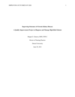 Improving outcomes of chronic kidney disease: a quality improvement project to diagnose and manage high-risk patients