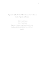 Improving the Quality of Providers' Efforts to Promote Teens' Avoidance and Cessation of Cigarettes and Marijuana