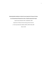 Maximizing RNs contribution to patient care by using their full scope of practice in an interprofessional operated free clinic: a quality improvement project