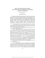 Why "The Bluebook" Matters: The Virtues Judge Posner and Other Critics Overlook