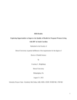 HER health: exploring opportunities to improve the quality of health for pregnant women living with HIV in South Carolina