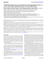 Volatile Hydrocarbon Exposures and Incident Coronary Heart Disease Events: Up to Ten Years of Follow-up among Deepwater Horizon Oil Spill Workers