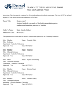 Ready or not?: a mixed methods case study of the beliefs about kindergarten readiness and transition practices of families