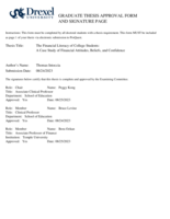 The Financial Literacy of College Students: A Case Study of Financial Attitudes, Beliefs, and Confidence