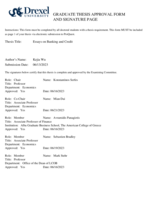 Essays on banking and credit