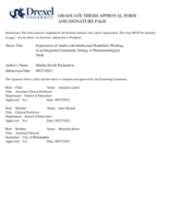 Experiences of adults with intellectual disabilities working in an integrated community setting: a phenomenological study