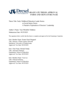 Early childhood education leader stories as social justice praxis: a narrative exploration of directors' leadership