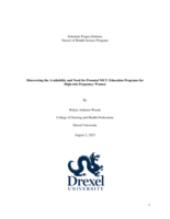 Discovering the availability and need for prenatal NICU education programs for high-risk pregnancy women