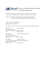 Influence of Social-Emotional Learning in Early Childhood Following the COVID-19 Pandemic: A Qualitative Case Study