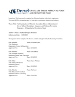 An examination of minority secondary school administrators' use of school disciplinary measures and violence prevention strategies: a quantitative descriptive study