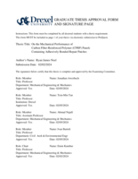 On the mechanical performance of carbon fiber-reinforced polymer (CFRP) panels containing adhesively bonded repair patches