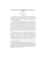 Regulation in the Shadows of Private Law