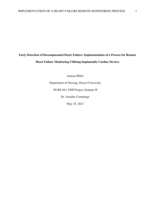 Early detection of decompensated heart failure: implementation of a process for remote heart failure monitoring utilizing implantable cardiac devices