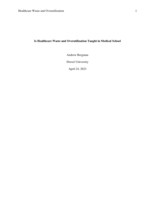 Is healthcare waste and overutilization taught in medical school