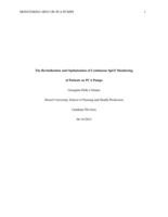 The revitalization and optimization of SpO2 monitoring of patients on PCA pumps