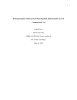 Reducing inpatient falls in an acute neurology unit: implementation of a fall communication tool