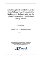 Simulating the contribution of the high voltage feedthrough to the background radioactivity for the nEXO neutrinoless double beta decay search