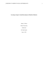 Screening to improve social determinants of health in pediatrics