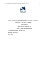 Assessing the Efficacy of Diagnosing Autism Spectrum Disorder in Children via Telemedicine: A Pilot Survey of Clinicians