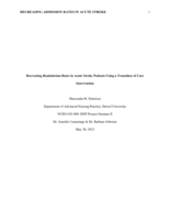 Decreasing readmission rates in acute stroke patients using a transition of care intervention