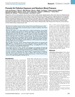 Prenatal Air Pollution Exposure and Newborn Blood Pressure