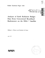 Analyses of Earth radiation budget data from unrestricted broadband radiometers on the ESSA-7 satellite