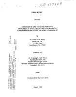 FINAL REPORT entitled COMPARISON OF LONG-WAVE AND SHORTWAVE IRRADIANCES AT SATELLITE ALTITUDE WITH INTEGRATED ?CANNER MEASUREMENTS USING THE NIMBUS 7 ERB DATA SET
